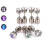 LED-Ohrringe mit Leuchteffekt, Edelstahl, 3 Paar 3