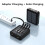 Power bank solare portatile con batteria esterna e 4 porte USB. 5