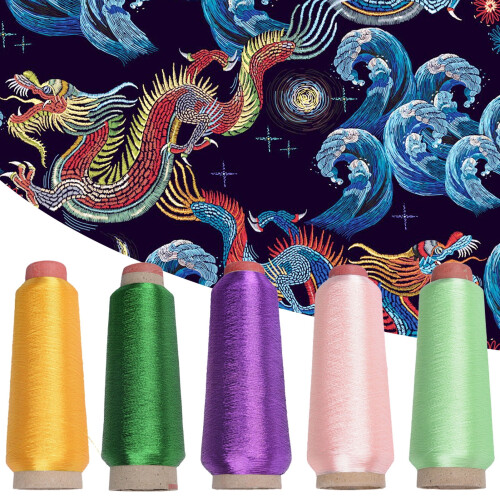 Embroidery Thread Polyester Metallic 1 Roll 2