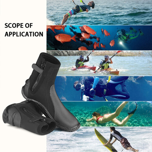 Dive Boots Neoprene 5mm with Side Zipper 2