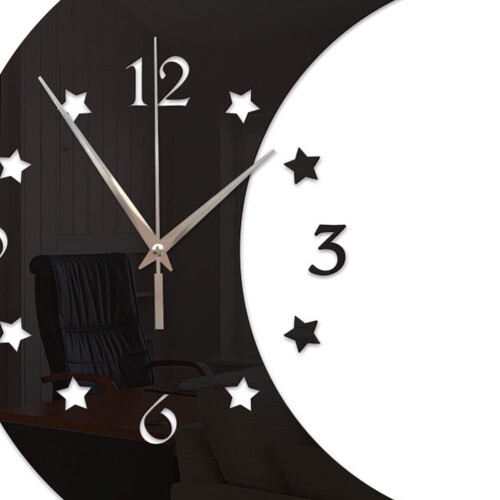 Relógio de parede com fases da lua para decoração de escritório (1 peça) 2