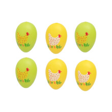 Easter Eggs Assorted Colors 6 Pcs