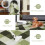 Plaid Runner Rug Green White Abstract Geometric 3x5 ft 5
