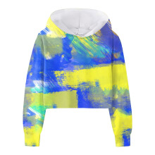 Girls' Hooded Sweatshirt with Letter Print Loose Fit