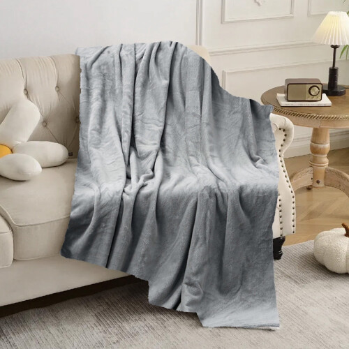 Fleece Blanket Plush Cozy Throw 27.6 x 39.4 in Black