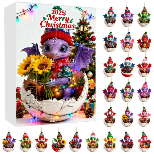 Advent Calendar Set Cute Eggs Christmas Countdown