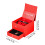 Schmuckgeschenkbox mit konservierten Rosen, rot, doppelwandig 3