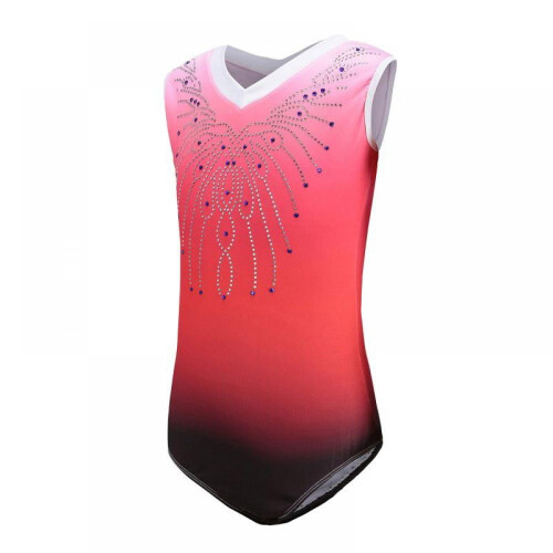Collant feminino para ginástica e dança, modelo regata sem mangas 1