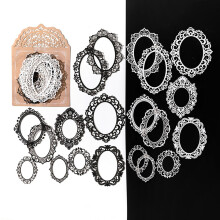 Lace Scrapbook Paper Decorative Crafting Supply Oval 20 pcs