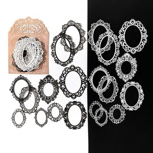 Lace Scrapbook Paper Decorative Crafting Supply Oval 20 pcs