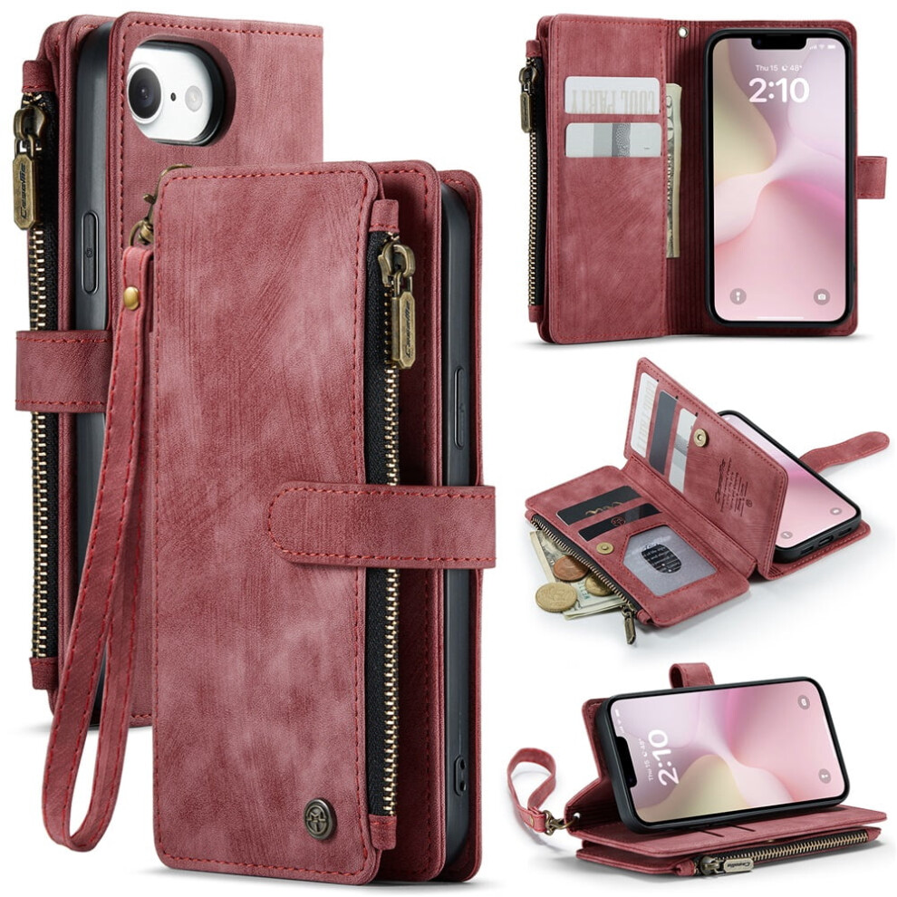 Caseme Wallet Case For Iphone 16E Â Pu Leather, Magnetic 975221365705