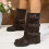 Damen-Ankle-Boots, warm, lässig, Winter, mittelhoch 2