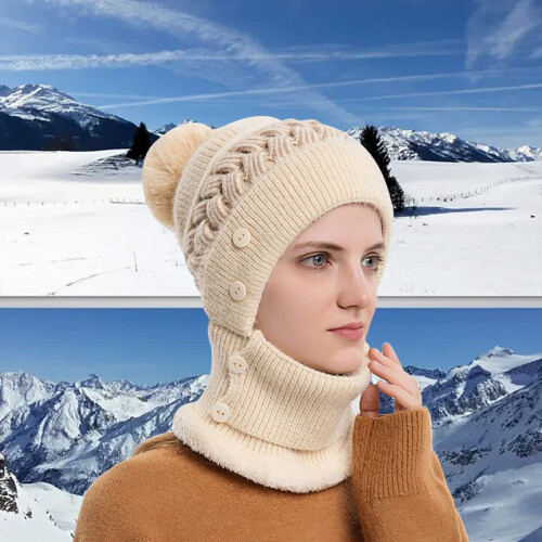 Damen-Wintermütze und Schal-Set 2