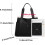 Borsa a tracolla da donna in nylon resistente all'acqua, modello hobo con 2