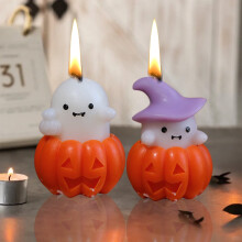 Candele di Halloween a forma di zucca, cera di paraffina, profumo di fantasma