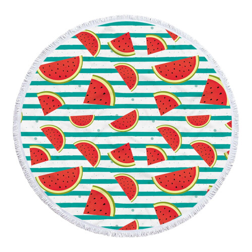 AuroraX Portable Round Beach Blanket 60x60 inch Sandproof