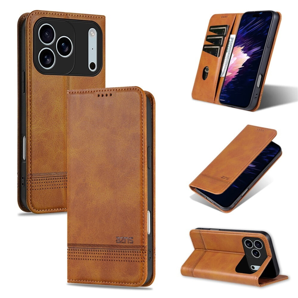 Iphone 17 Pro Pu Leather Wallet Case With Tpu Bumper And 975221351357
