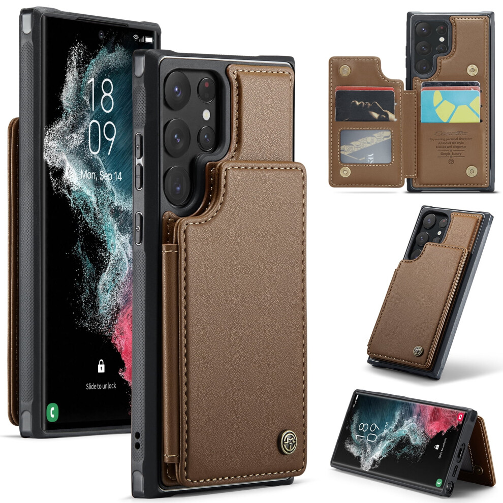 Caseme Leather Case For Samsung S22 Ultra With Rfid Wallet 975221360342