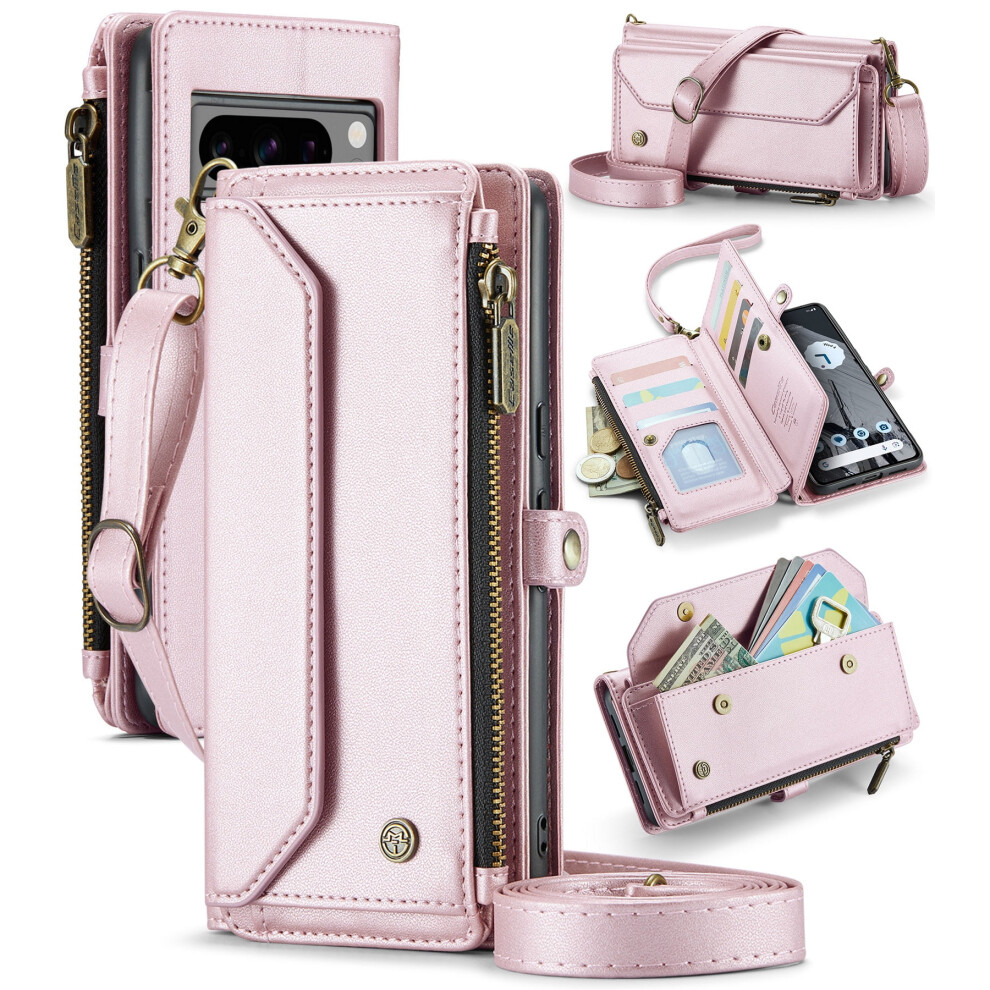 Caseme Leather Wallet Case For Google Pixel 8 Pro 6.7 Inch 975221359285