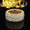 18K Yellow Gold Plated Wide Eternity Ring with Cubic 1