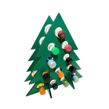 Porte-bouteilles de Noël avec calendrier de l'Avent en bois