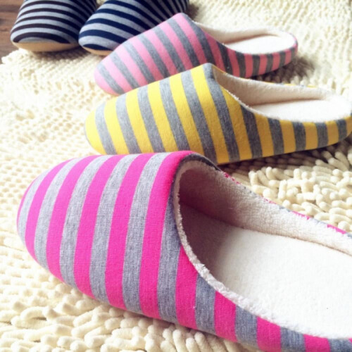 Pantofole in cotone, calde e morbide in pile, modello slip-on, punta chiusa, taglia 2