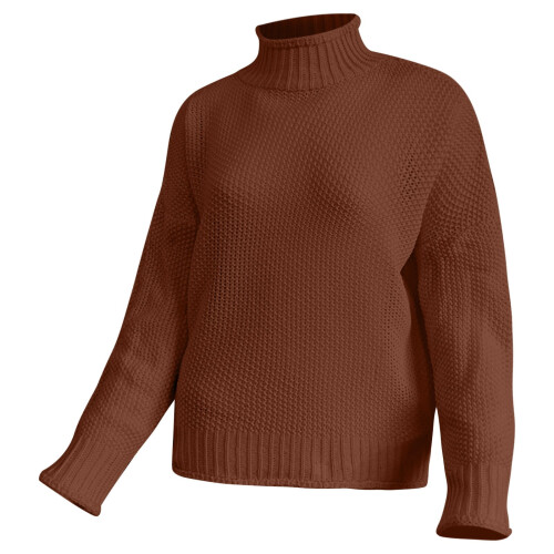 Damen-Strickpullover aus dickem Garn, einfarbig, Herbst-Winter-Pullover 1