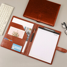 Professional padfolio with clipboard and faux leather