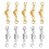 Magnetic Cylinder Clasps Set Gold Silver Finish 10 pcs 5
