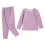 Barn Vinterpyjamas Enfärgad Sömlös Set Långärmad Topp och 4