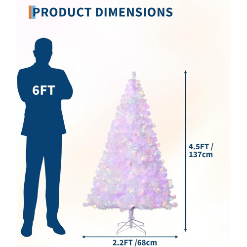 Rose Gold Tinsel Christmas Tree 4.5ft with 150 Warm White 2