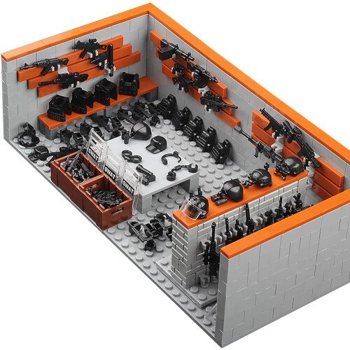 Military Base Building Set Battle Brick Armory SWAT Team