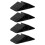 Pet Gate Support Base Black ABS 4 Set 1