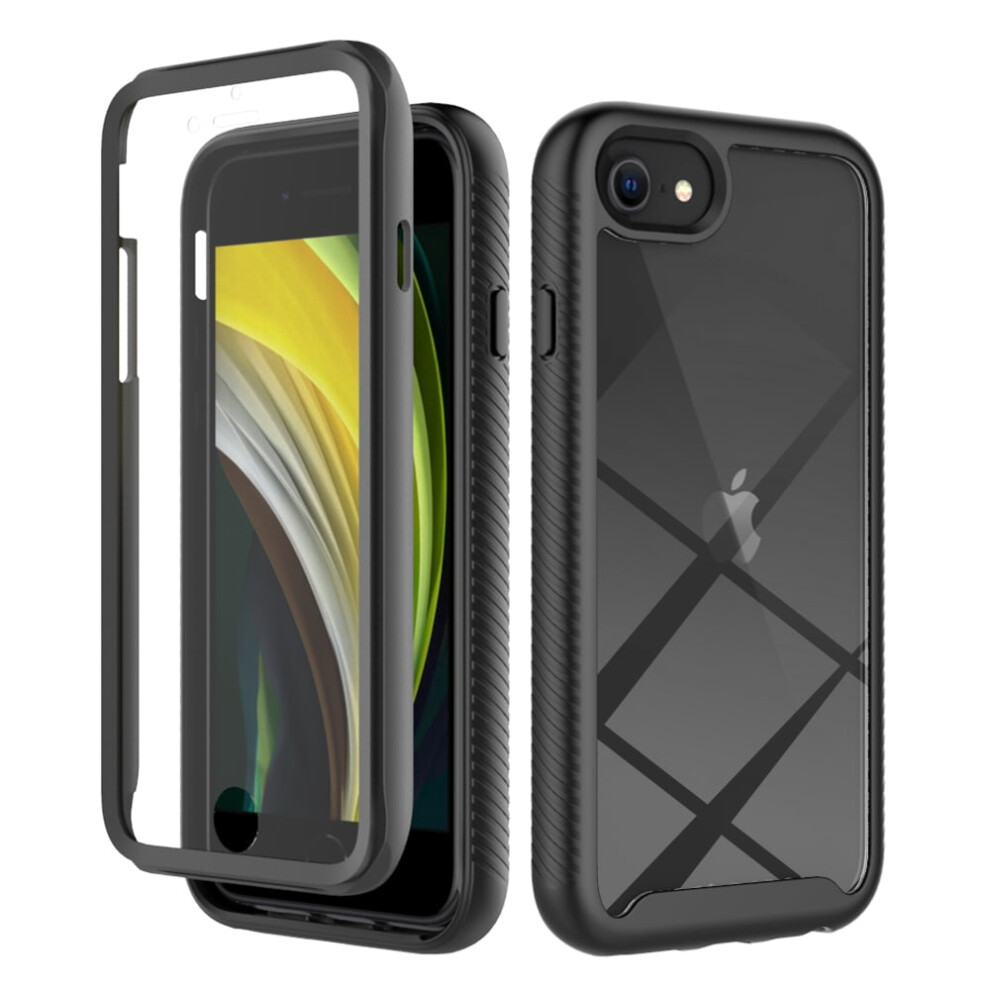 Iphone Se 2022 Case With Built-In Screen Protector Black 9132278396316