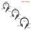 Stainless Steel Septum Ring Spike Cone 3 Pcs 1