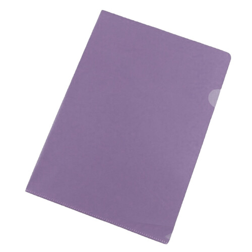 L-Type Transparent Plastic Folder for A4 Paper, 1 pc