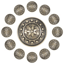 Alloy Buttons for Coats Sweaters Shirts 15 pcs