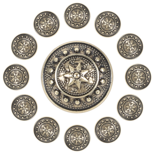Alloy Buttons for Coats Sweaters Shirts 15 pcs