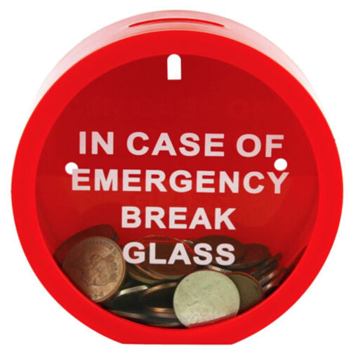 Kids Money Box Red Glass 1 Piece