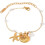Shell Starfish Anklet with Pearl Beads Gold-Plated 1