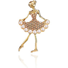 Ballerinabrosje for kvinner med kubisk zirkonia, 1 stk.