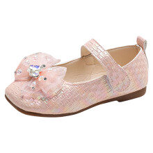 Flickor Mary Jane-skor med rosa glitter och blommönster