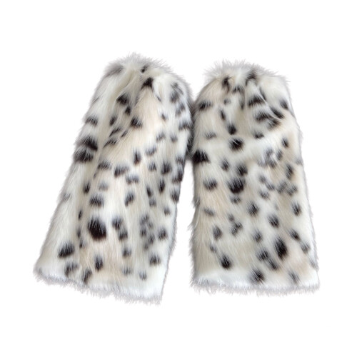 Women's Leopard Leg Warmers Plush Winter Boot Cuffs