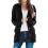 Women's Black Oversized Cardigan Sweater Long Sleeve 1