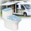 Toilettensitzbezug aus Polyester, hellblaues Hasenmotiv 6