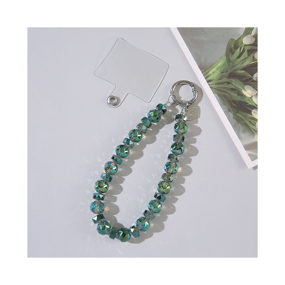 Crystal Beaded Phone Wrist Strap With Tether Tab 9130661441957