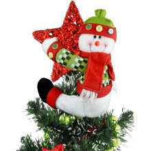 Snowman Christmas Tree Topper Holiday Decor Red White Green