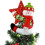 Snowman Christmas Tree Topper Holiday Decor Red White Green 1