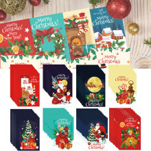 Christmas Greeting Cards Tree Design 80 Pcs with Envelopes