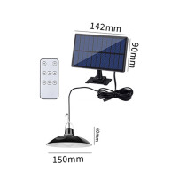 Solar Pendant Light Double Head 60 LED Outdoor Indoor